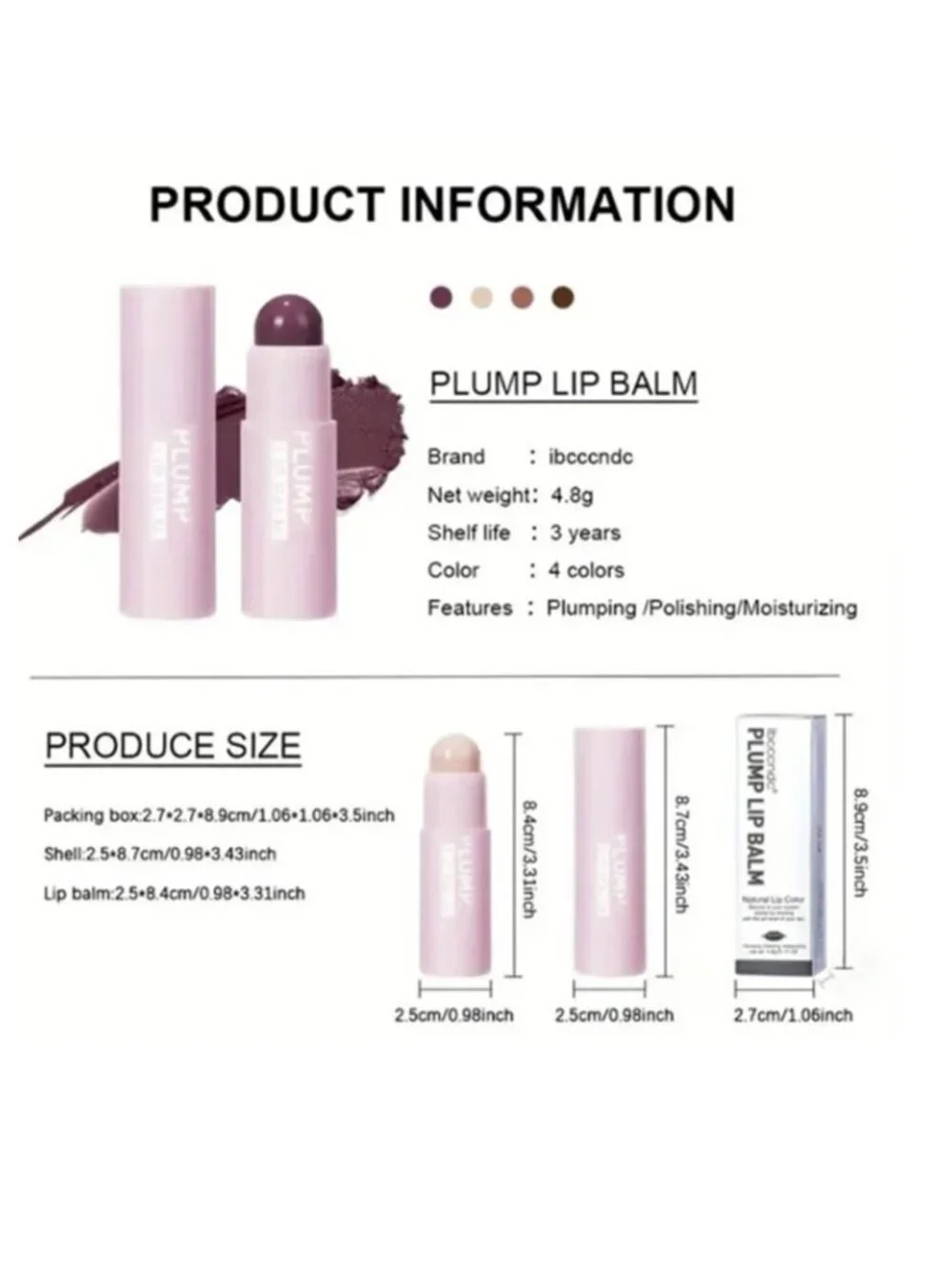 Plump Lip Balm Moisturizing Volumizing Lipstick